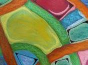 Courbes: nouvelle oeuvre abstraite papier 50x65 Curves: abstract work paper