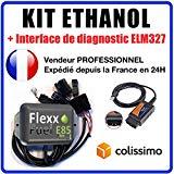 KIT Ethanol Flex Fuel - E85 - Bioethanol - 4 cylindres + Interface de Diagnostic ELM327 USB. Compatible avec Peugeot, Citroën, BMW, Renault, Audi, VW, … (Connecteurs Bosch EV1)