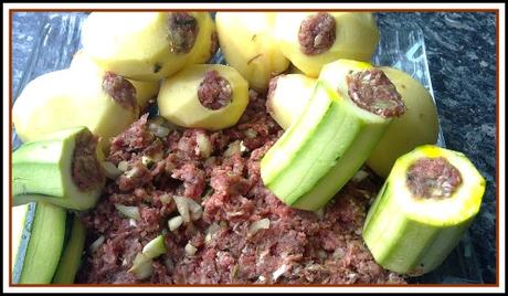 Tajine aux courgettes et pommes de terre farcis à la cardamome