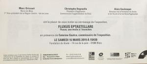 Fondation du Doute  à Blois  16 Mars au 12 Mai 2019