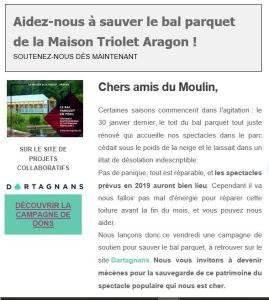 Maison Elsa Triolet-Aragon  – une sauvegarde pour le « bal parquet en péril »