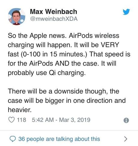 Les AirPods 2 pourraient se charger en seulement 15 minutes ? Les AirPods 2 pourraient se charger en seulement 15 minutes ?