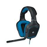 Logitech G430 Casque Gaming pour PC, PS4, Xbox et Switch (7.1 Surround Pro Gaming) - Bleu/Noir  (981-000537)