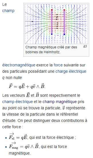 Nature de l'effet de champ électromagnétique