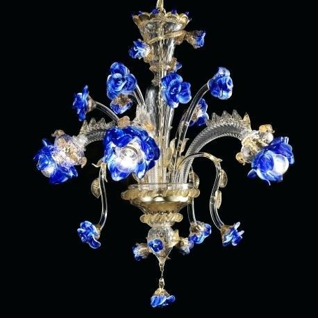 murano glass chandelier glass chandelier 3 lights transparent gold and blue color murano glass chandelier images