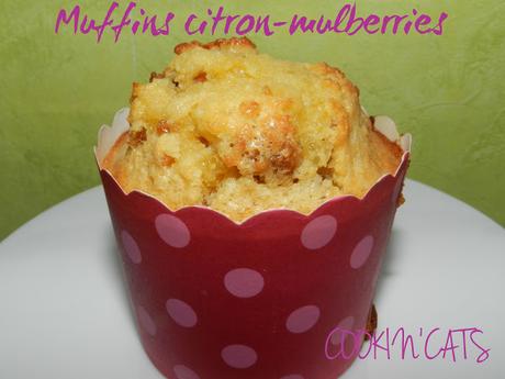 MUFFINS CITRON & MULBERRIES (sans gluten, sans lait)