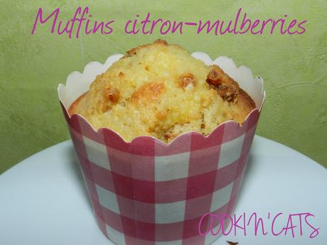MUFFINS CITRON & MULBERRIES (sans gluten, sans lait)
