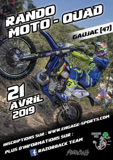 Rando moto-quad le 21 avril 2019 à Gaujac (47), du Razorback Team