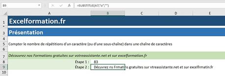 Comment compter les répétitions de caractères dans une cellule et créer une fonction personnalisée sur Excel ?