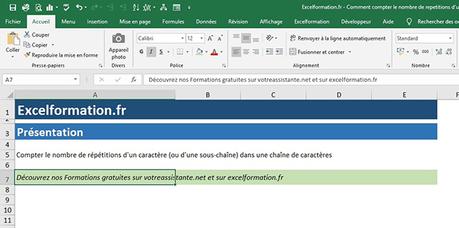 Comment compter les répétitions de caractères dans une cellule et créer une fonction personnalisée sur Excel ?