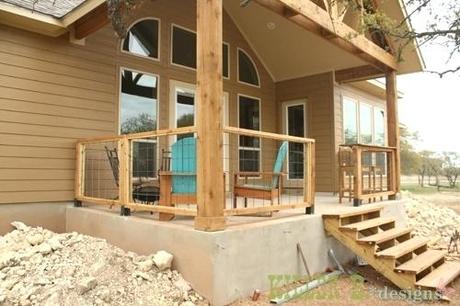 deck railing designs this gives a slight tutorial on how to do a modern porch railing they use hog fencing for the railing part of the deck deck railing designs ideas
