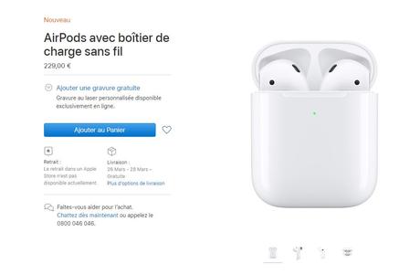 Surprise ! De nouveaux AirPods disponibles à l’achat sur l’Apple Store !