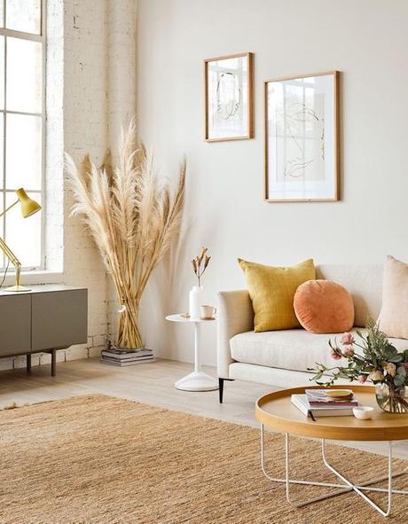 L’herbe de la pampa dans la déco l'herbe de la pampa bouquet déco ambiance artsy cosy chaleureux - blog déco - clem around the corner