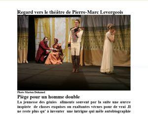 Regard vers le théâtre de Pierre-Marc Levergeois  « Les rivaux »
