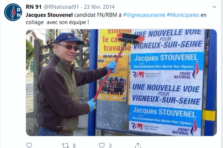 Jacques Stouvenel, élu raciste de #Vigneux #Essonne fait l’apologie du #terrorisme