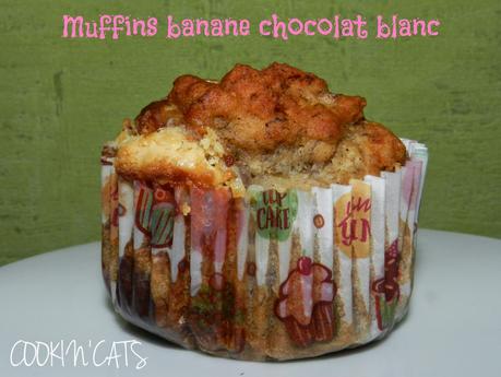 MUFFINS BANANE - CHOCOLAT BLANC by Nigella Lawson (sans gluten, végétalien)