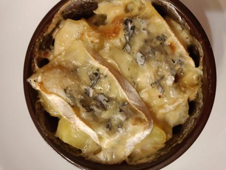 Gratin pommes de terre, poulet au bleu de Bresse