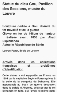 Au Louvre – Pavillon des Sessions -le dieu GOU toujours présent !!!
