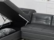 canapé cuir gris convertible