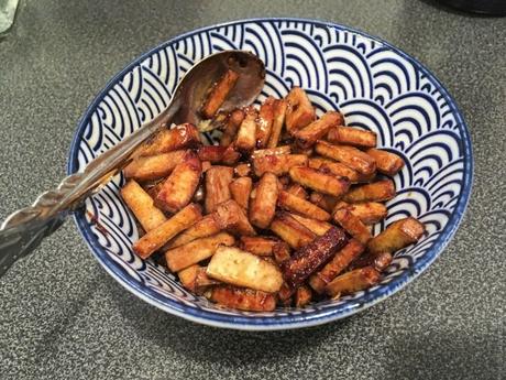 Crunchy tender sweet – Tofu et patate douce sautés