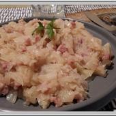 Chou blanc aux lardons - Oh, la gourmande..