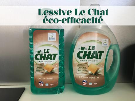 J’ai testé la lessive Le Chat éco-efficacitéau savon végétal