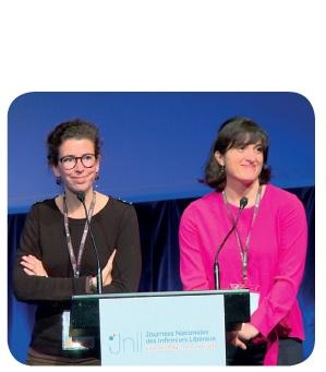 Marguerite Nicodeme (à gauche sur visuel ci-contre), Infirmière référente Unité de Plaie et Cicatrisation, Institut Curie (Paris) et Amélie Chopin (à droite sur visuel ci-contre), IDE au Pôle St- Hélier de Rennes. Marguerite Nicodeme (à gauche sur visuel ci-contre), Infirmière référente Unité de Plaie et Cicatrisation, Institut Curie (Paris) et Amélie Chopin (à droite sur visuel ci-contre), IDE au Pôle St- Hélier de Rennes.