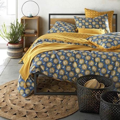 Où trouver un joli panier de rangement panier de rangement en osier la redoute chambre rustique campagne tapis osier drap ethnique - blog déco - clem around the corner