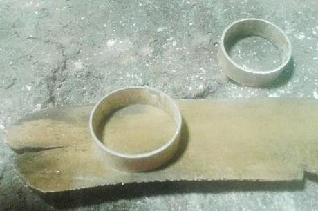 création anneau argent de la bague bois
