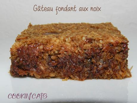 GÂTEAU FONDANT AUX NOIX (sans gluten, sans lait)