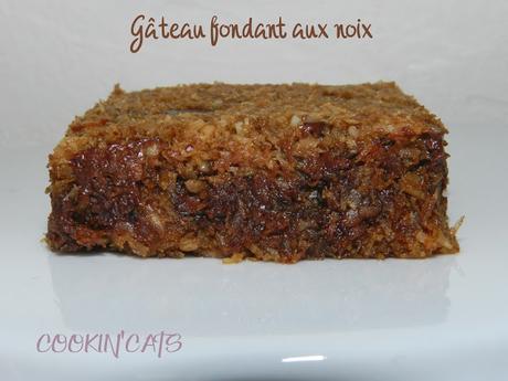 GÂTEAU FONDANT AUX NOIX (sans gluten, sans lait) GÂTEAU FONDANT AUX NOIX (sans gluten, sans lait)