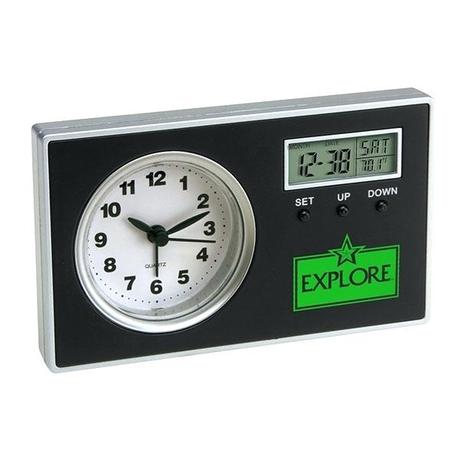 analog alarm clock item name analog alarm clock with secondary digital display item code analog travel alarm clock with light