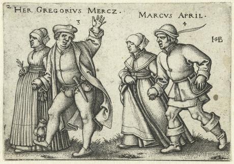 Sebald Beham - Calendrier des bals (1546) et Noce paysanne (1537)