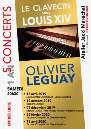 concert,olivier leguay claveciniste,épinette,musique,oyonnax,ain,rhône-alpes auvergne,france,europe,haut bugey,atelier jacki maréchal,blog littéraire de christian cottet-emard,louis-nicolas clérambault,louis marchand,le clavecin sous louis XIV,gaspard le roux,jean-philippe rameau,françois couperin,jacques champion de chambonnières,