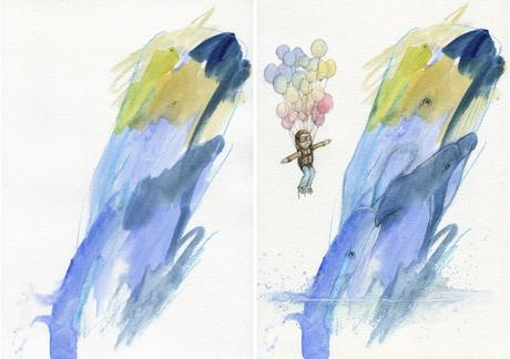 Elle retouche les peintures abstraites de ses enfants Elle retouche les peintures abstraites de ses enfants