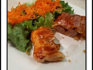 Feuilletés aux merguez ou chipolatas et champignons