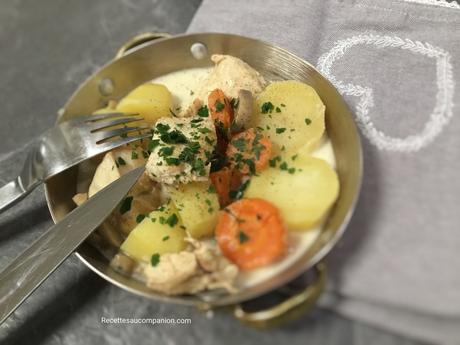 Blanquette de poulet pommes de terre carottes champignons au cookeo