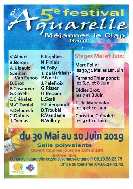 5ème Festival d’Aquarelle de Méjannes-le-Clap (Gard)