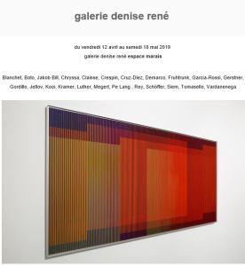 Galerie Denise René (Marais)  Group Show 12/O4 au 18/05/2019