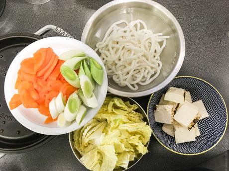One pot à la japonaise – Sukiyaki au tofu grillé
