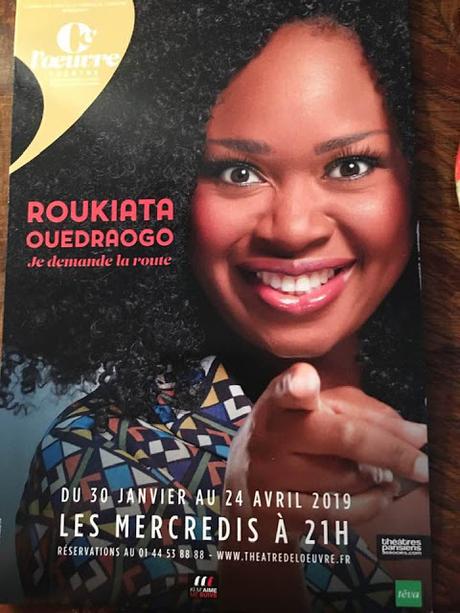 Roukiata Ouedraogo encore 2 mercredis au Théâtre de l'Oeuvre et ensuite en tournée