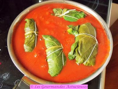 Oseille farcie au sarrasin et sauce aux orties (Vegan)