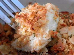 Crumble de dos de colin aux amandes et épices Crumble de dos de colin aux amandes et épices