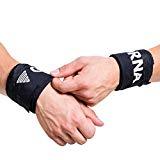 Gornation Street Workout Wrist Wraps/Bandages - Protège-Poignet pour Calisthenics, Crossfit, Fitness matériel equipement (Noir)