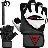 RDX Gants de Musculation Poignet Workout Gymnastique Fitness Entrainement Cuir Powerlifter Gym Gloves Perméable à l'air Halterophilie