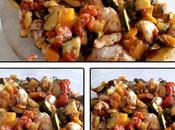 Poulet courgette, poivron