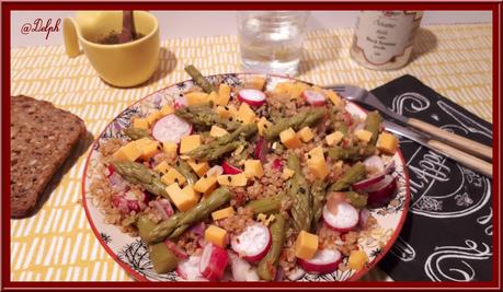 Salade de Quinoa aux radis et asperges