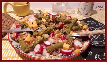 Salade de Quinoa aux radis et asperges
