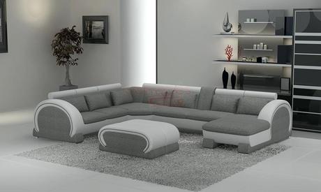 canape angle tissu beige