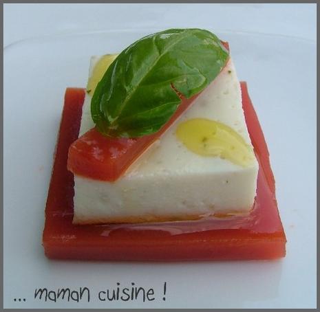 Tomates à la mozzarella.... cubiques